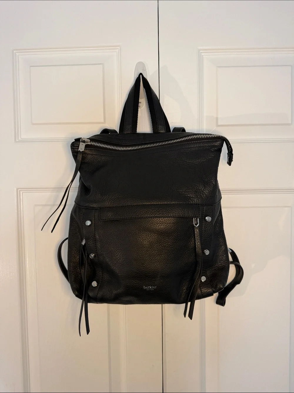Botkier Black Leather Backpack